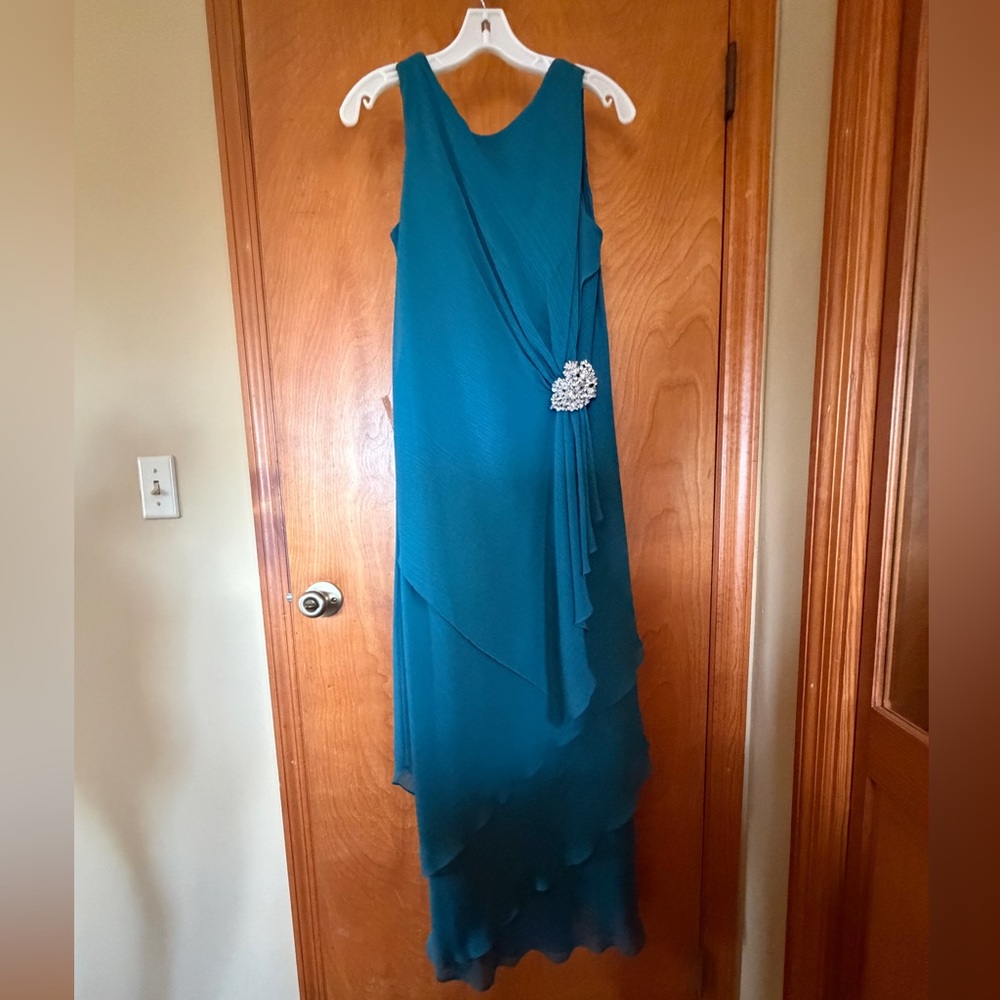 Ursula of Switzerland Teal Asymmetrical Dress - Never Worn